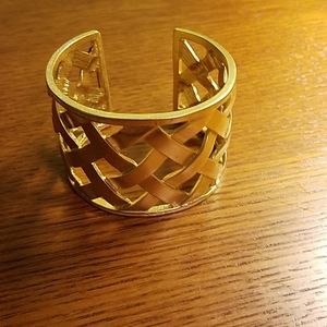 Gold plated cuff bracelet